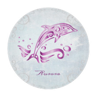 Tabla De Cortar Delfín magenta personalizado