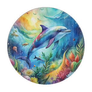 Tabla De Cortar Delfín Pintado