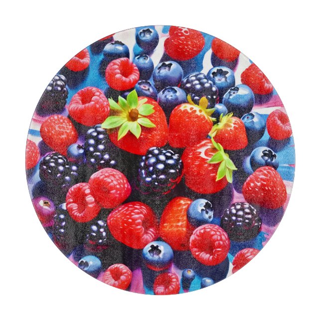 Tabla De Cortar Delicia de Explosión de Frutas  (Anverso)