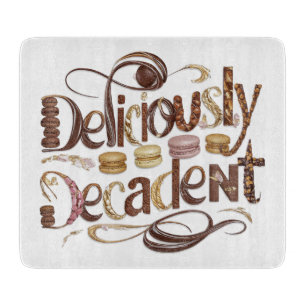 Tabla De Cortar Deliciosamente Decadentes Pasteles y Chocolate