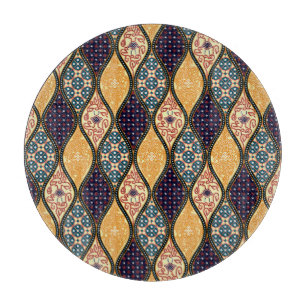Tabla De Cortar Denim Blue Art Nouveau: sin foco