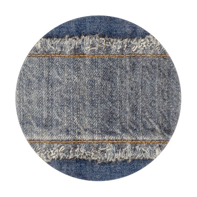 Tabla De Cortar Denim Blue Jeans: Parche doble Casual (Anverso)