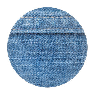 Tabla De Cortar Denim Blue: Textura clásica de jeans.