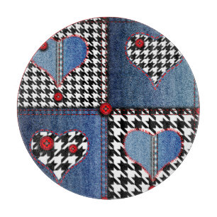 Tabla De Cortar Denim Patchwork: Patrón de tela sin costura