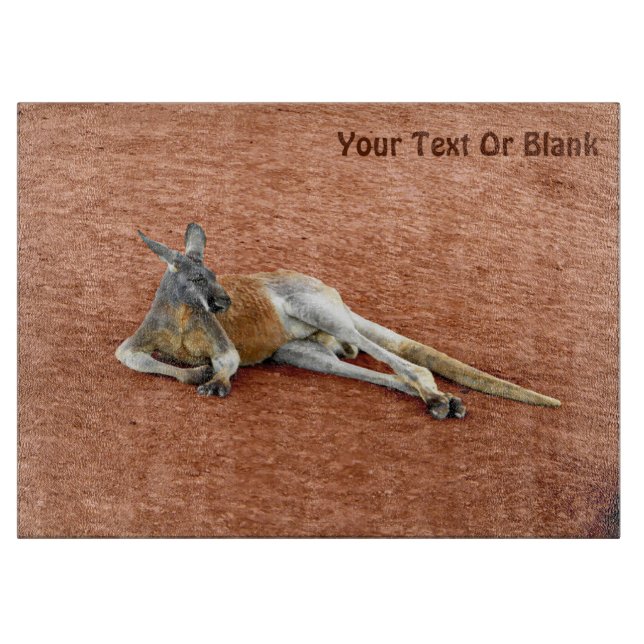 Tabla De Cortar Descanso de Red Kangaroo Buck (Anverso)