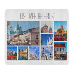 Tabla De Cortar Descubra Bielorrusia Collage Architecture Minsk Gr
