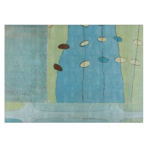 Tabla De Cortar Desfile de huevos azules abstracto