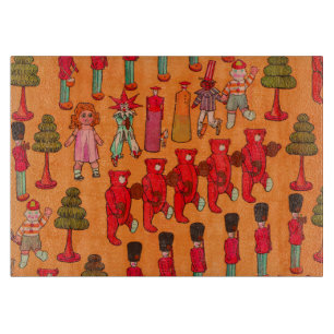 Tabla De Cortar Desfile de juguetes navideños antiguos de 1907 Rev