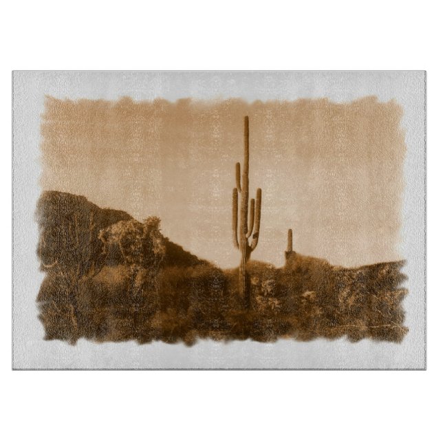 Tabla De Cortar desierto de Sepia (Anverso)