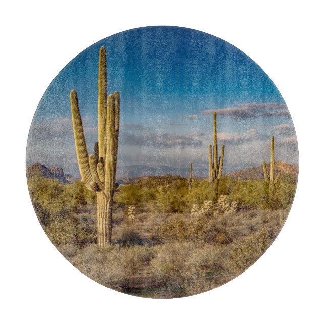 Tabla De Cortar Desiertos | Montañas de Superstición, Arizona (Anverso)