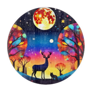 Tabla De Cortar Deslumbramiento nocturno del bosque