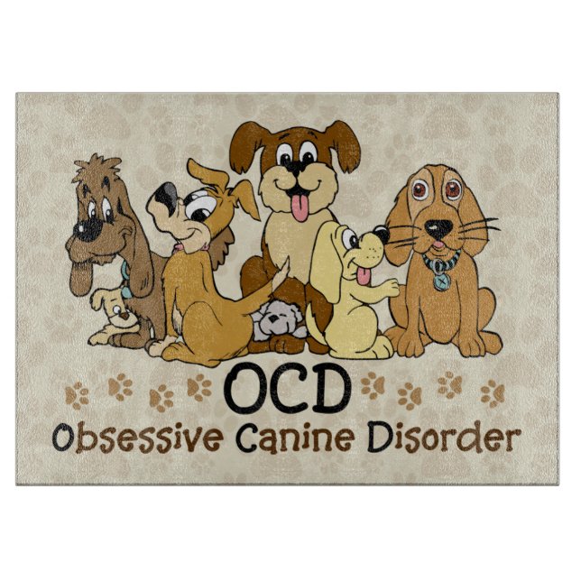 Tabla De Cortar Desorden canino obsesivo de OCD (Anverso)