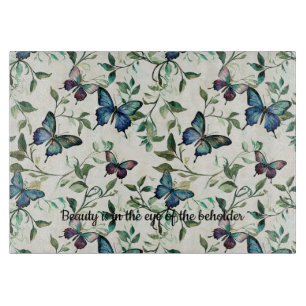 Tabla De Cortar Despedida de Soltera Pretty Blue Butterflies