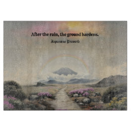 Tabla De Cortar Después de la lluvia (arte paisajístico de acuarel
