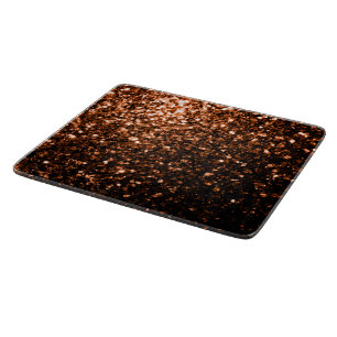 Tabla De Cortar Destellos falsos de cobre marrón naranja bronce