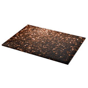 Tabla De Cortar Destellos falsos de cobre marrón naranja bronce