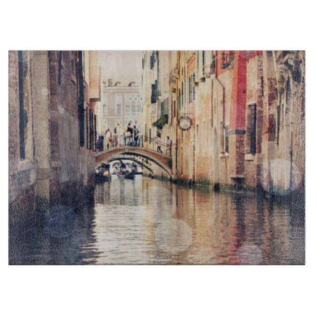 Tabla De Cortar Destinos | Fotografía góndolas de Venecia (Anverso)