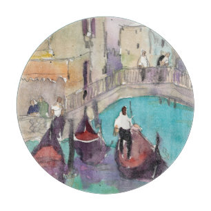 Tabla De Cortar Destinos Watercolor Venice Gondola Ride