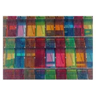 Tabla De Cortar Detalle de edificio comercial multicolor