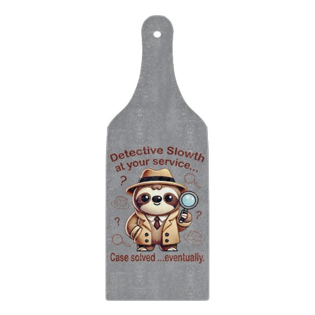 Tabla De Cortar "Detective Sloth" Sloth Private Eye (Anverso)