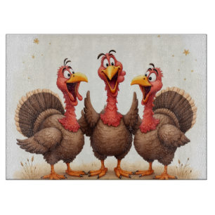 Tabla De Cortar Día alegre de pavo