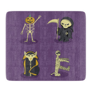Tabla De Cortar Día de brujas esqueleto Drácula momia la parca