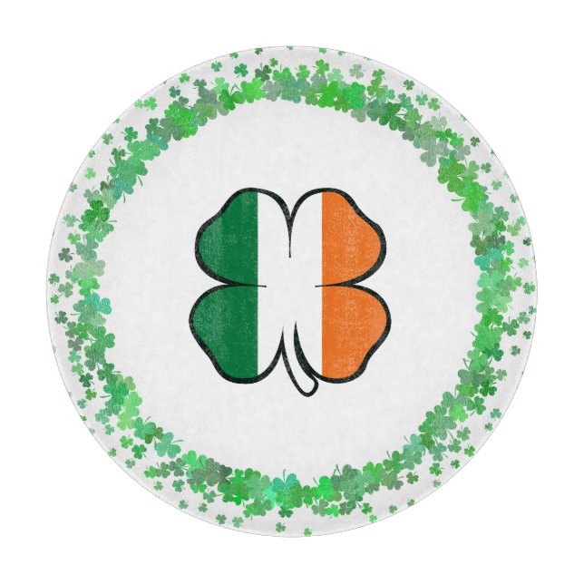 Tabla De Cortar Día de Irlanda Clover Saint Patrick (Anverso)