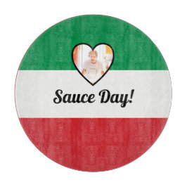 Tabla De Cortar Día de la Sauce fotográfica de Nonna, un corazón d