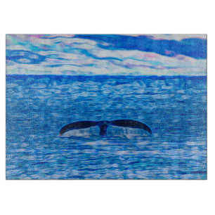 Tabla De Cortar Día de la Tierra del Océano Azul Profundo de la co