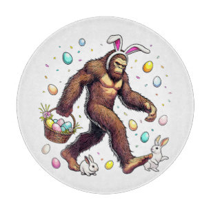 Tabla De Cortar Día de Pascua de Bigfoot Divertido Sasquatch