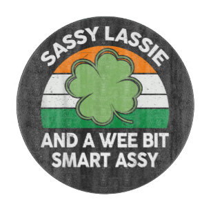 Tabla De Cortar Día de San Patricio Lassie Sassy divertido trébol