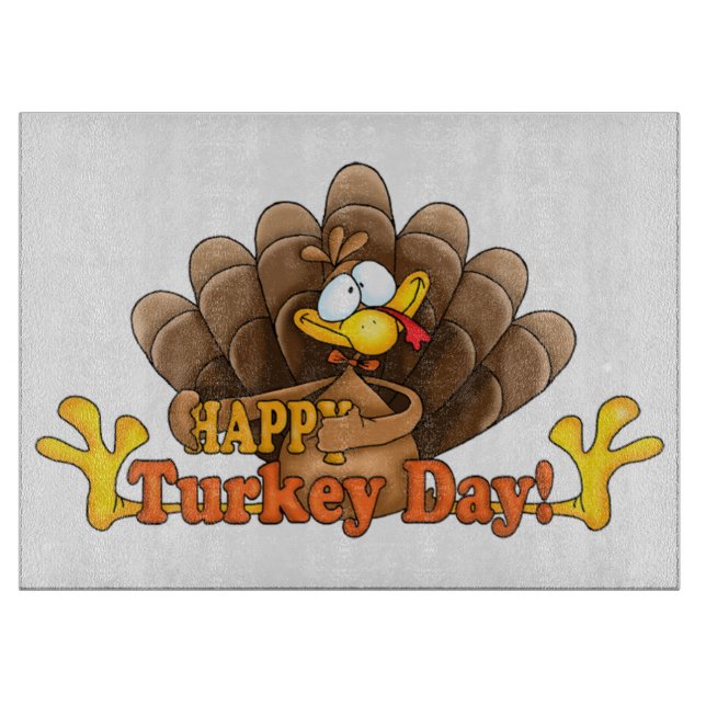 Tabla De Cortar Día Feliz de Acción de Gracias (Anverso)