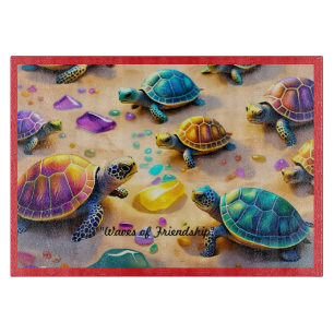 Tabla De Cortar "Días de tortuga soleada"