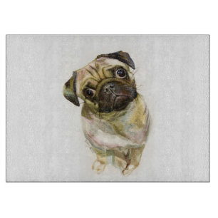 Tabla De Cortar Dibujo de arte facial Perro picado