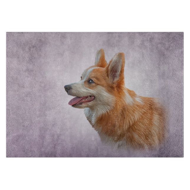 Tabla De Cortar Dibujo de Corgi galés de perro (Anverso)
