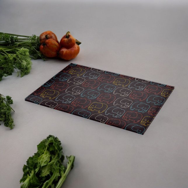 Tabla De Cortar Dibujo de elefantes (chopping board)