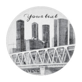 Tabla De Cortar Dibujo de lápiz de puente de metro