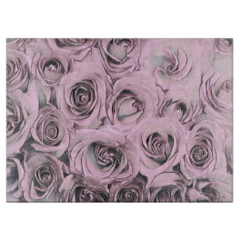 Tabla De Cortar Dibujo de rosas rosadas Tablero de corte