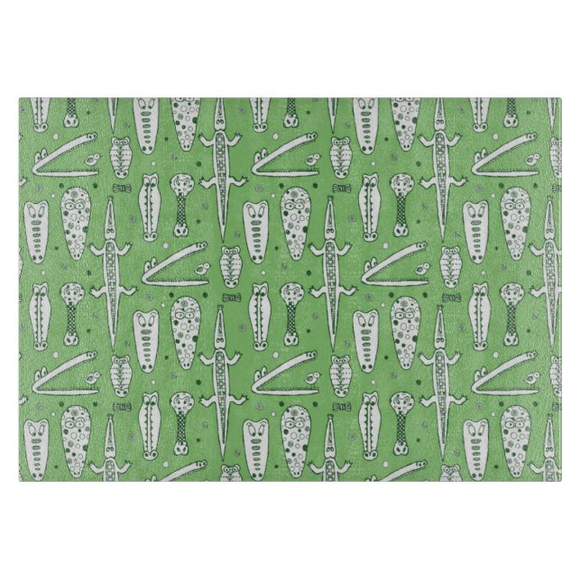 Tabla De Cortar Dibujo del patrón cocodrilo (Anverso)