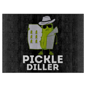 Tabla De Cortar Dill de Pepino Divertido Agente Secreto Amante de 