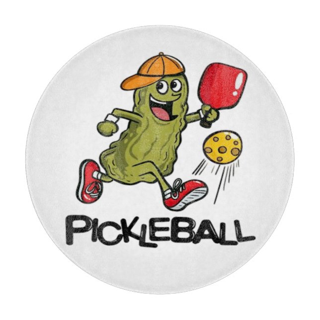 Tabla De Cortar Dill funny jugando pickleball  (Anverso)