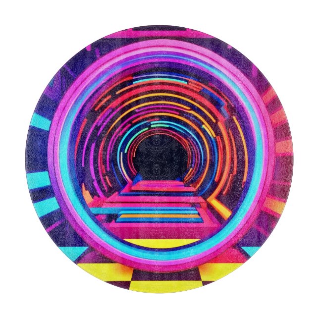 Tabla De Cortar Dimensiones de túnel de neón (Anverso)