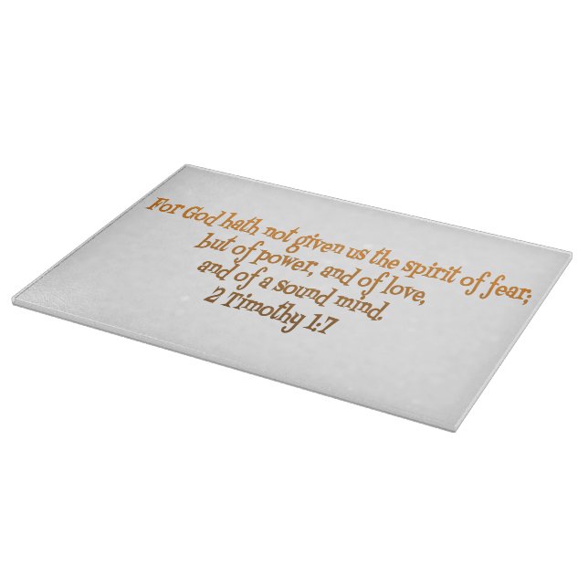 Tabla De Cortar Dios No Nos Ha Dado El Espíritu Del Miedo (Borde)