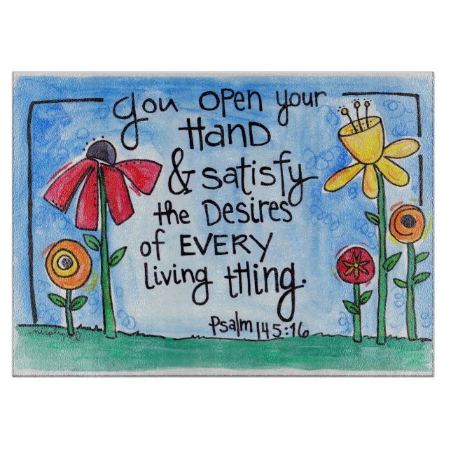 Tabla De Cortar Dios satisface nuestro cada deseo (Anverso)