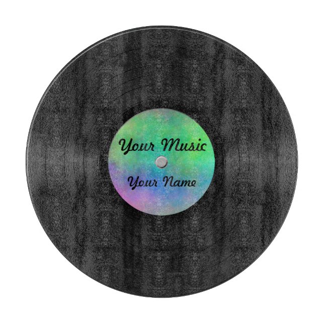 Tabla De Cortar Disco de vinilo de encargo falso (Anverso)