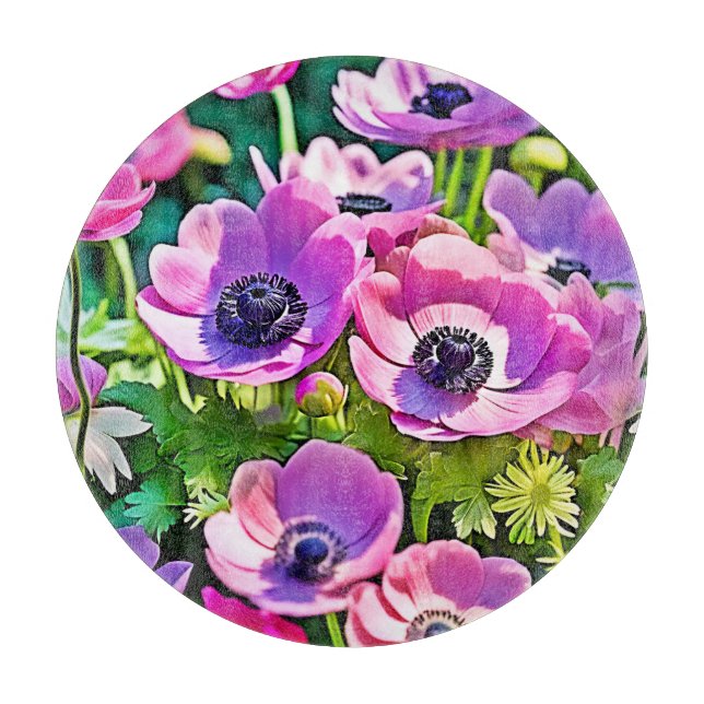 Tabla De Cortar Diseño Anemone Garden (Anverso)