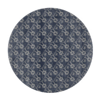 Tabla De Cortar Diseño azul marino y gris