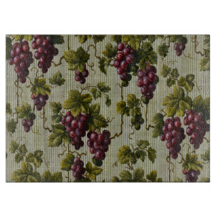 Tabla De Cortar Diseño botánico de uvas antiguas de 1900