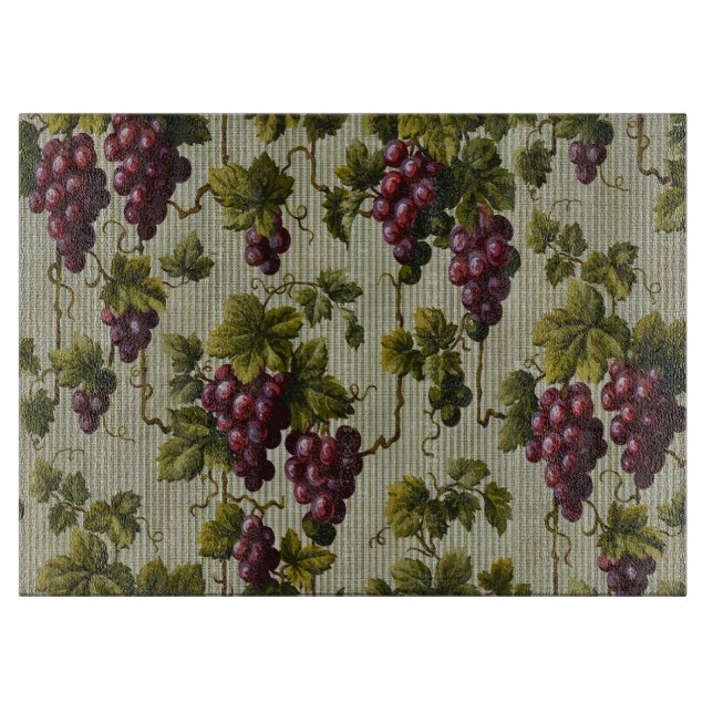Tabla De Cortar Diseño botánico de uvas antiguas de 1900 (Anverso)