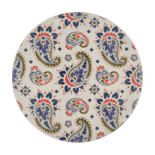 Tabla De Cortar Diseño clásico de patrón paisley sin costura.